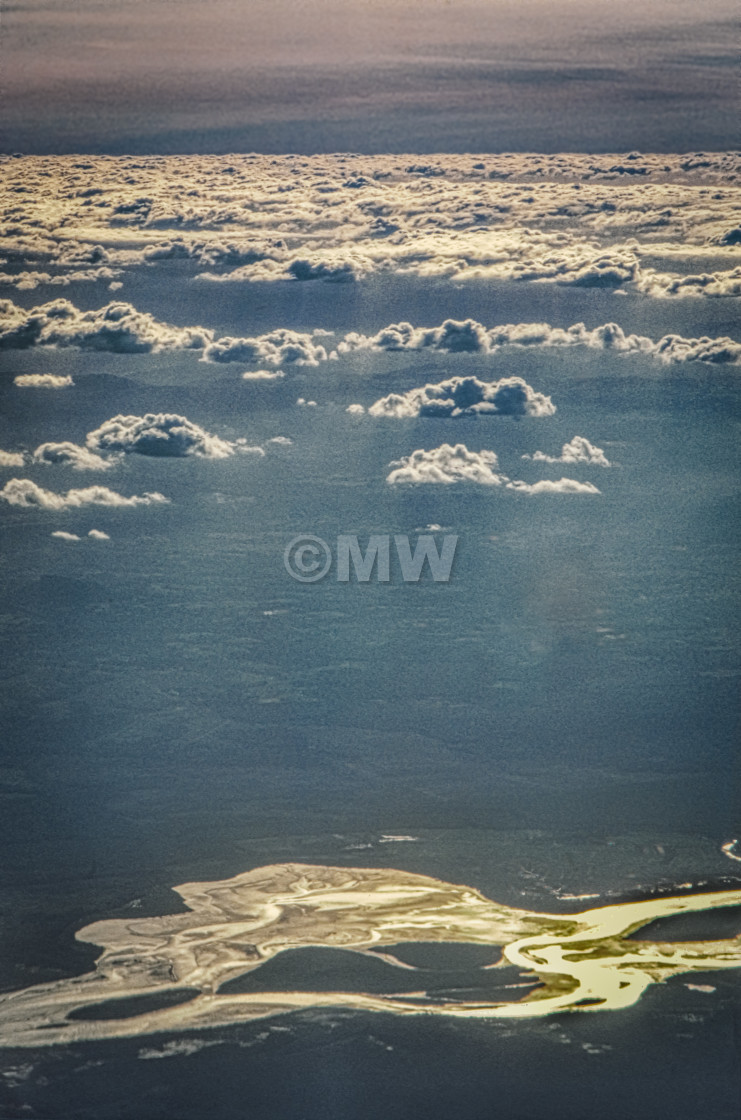 "NSW coastal river systems. Aerial, looking west." stock image