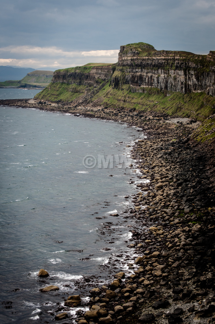 "Coastal cliff, Skye" stock image