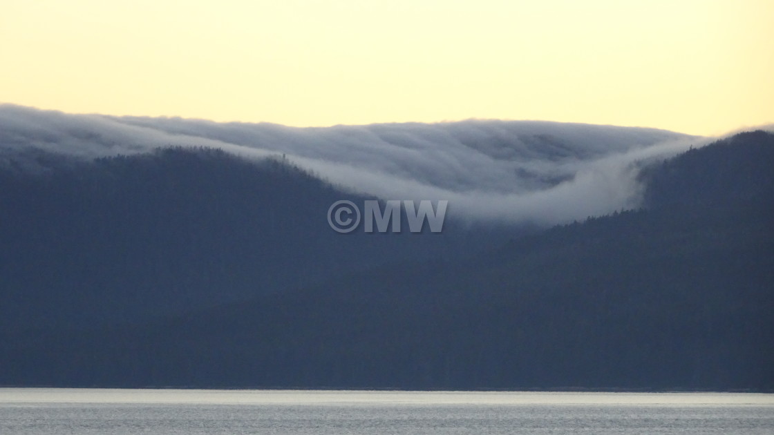 "Alaskan coast, view towards Kosciusko or Prince of Wales Islands" stock image