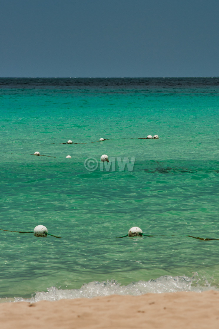 "Beach & floats" stock image