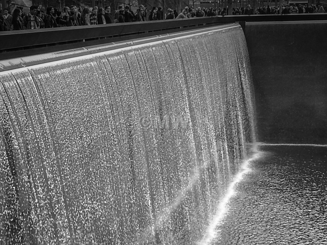 "9-11 Memorial waterfall" stock image