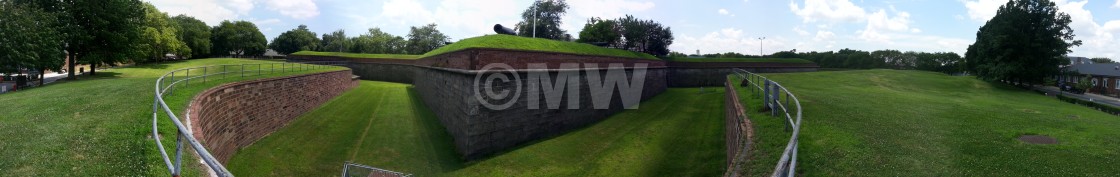 "Fort Jay moat & walls" stock image