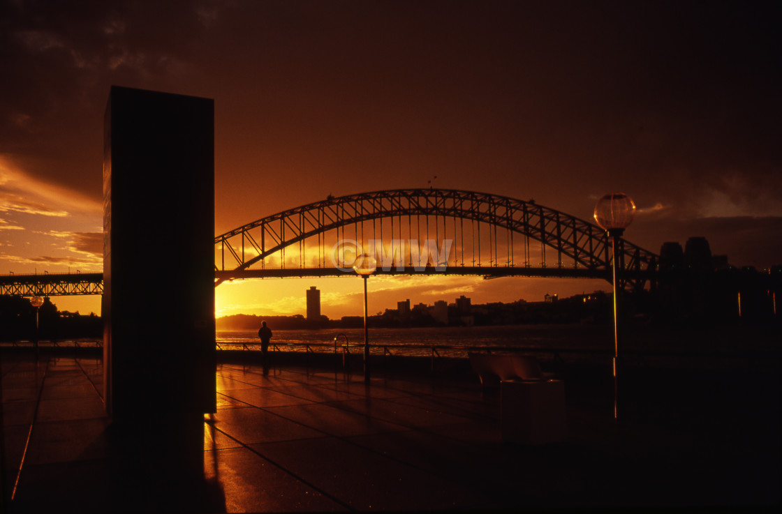 "Harbour Bridge sunset" stock image