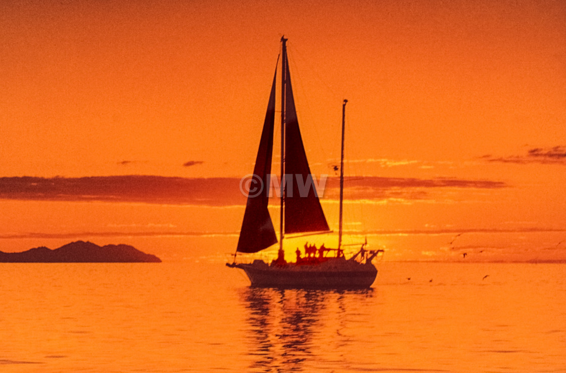 "Sunset Cruise near Hayman Island" stock image