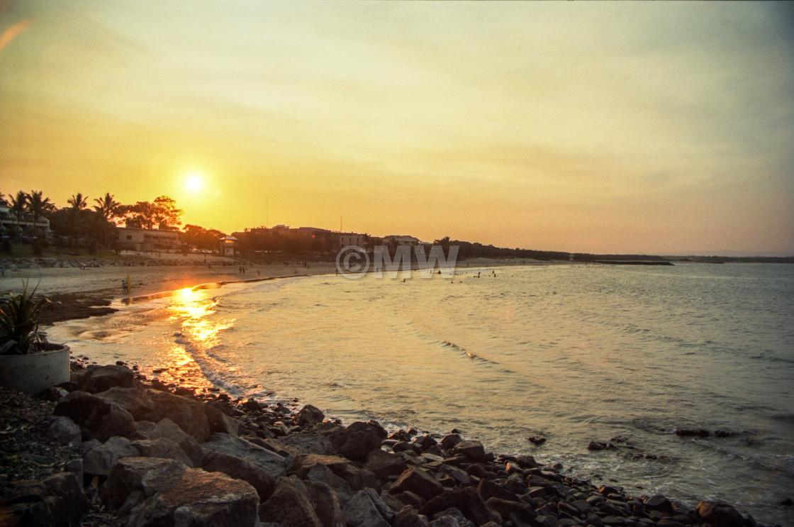 "Noosa Beach Sunset" stock image