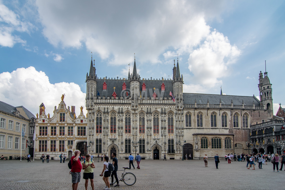 "Brugge (Bruges) Burg square & City Hall" stock image