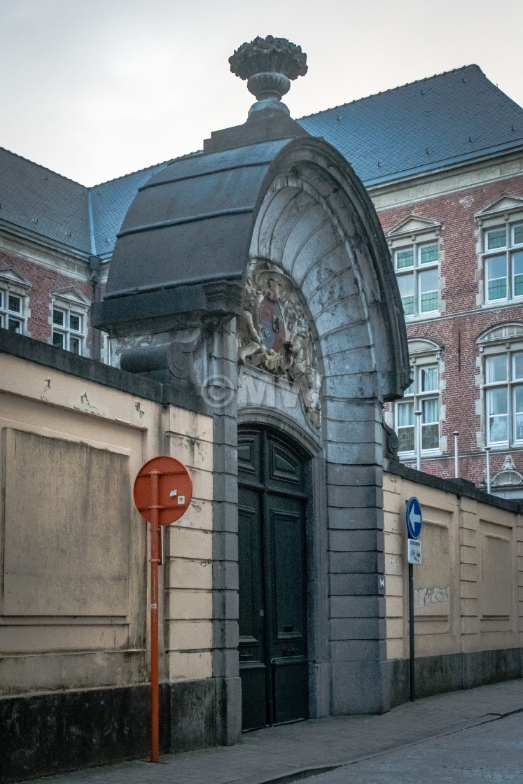 "Ornate arched entrance gate" stock image