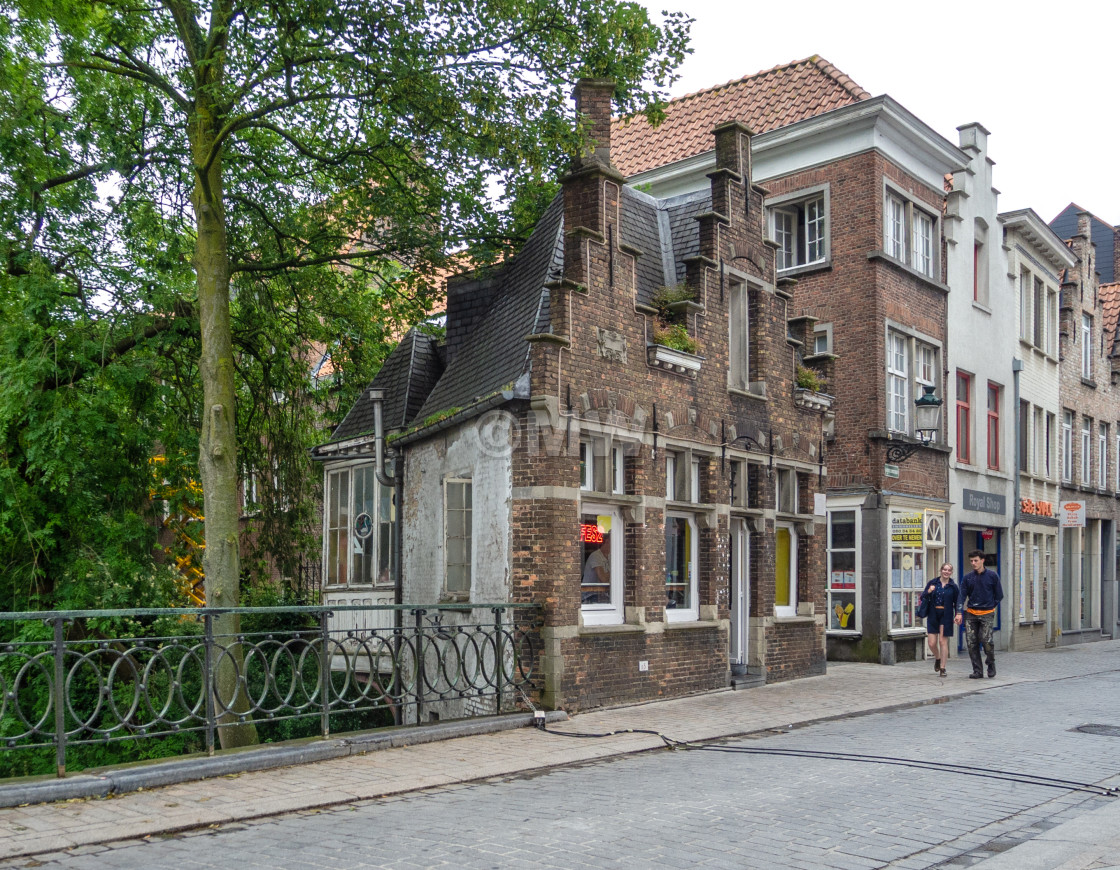 "Tiny house, Brugge" stock image