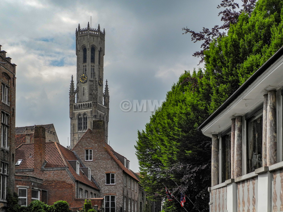 "Belfort van Brugge (Belfry of Bruges)" stock image