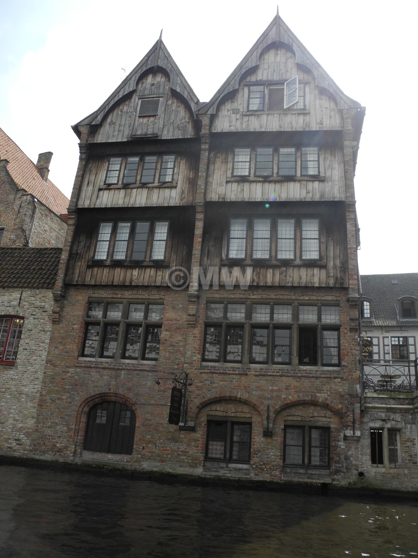 "Old wooden house, Brugge - Bruges" stock image