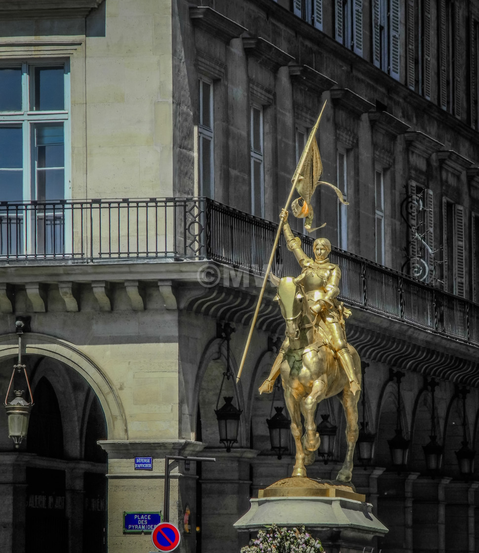 "Joan of Arc statue, Paris" stock image