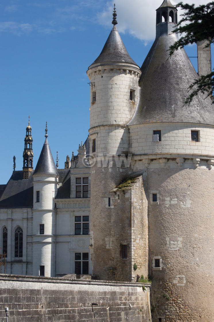 "Chateau de Chenonceau - roof" stock image