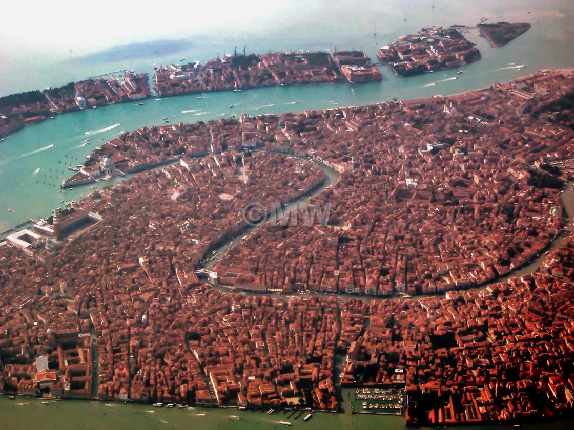 "Venice aerial" stock image