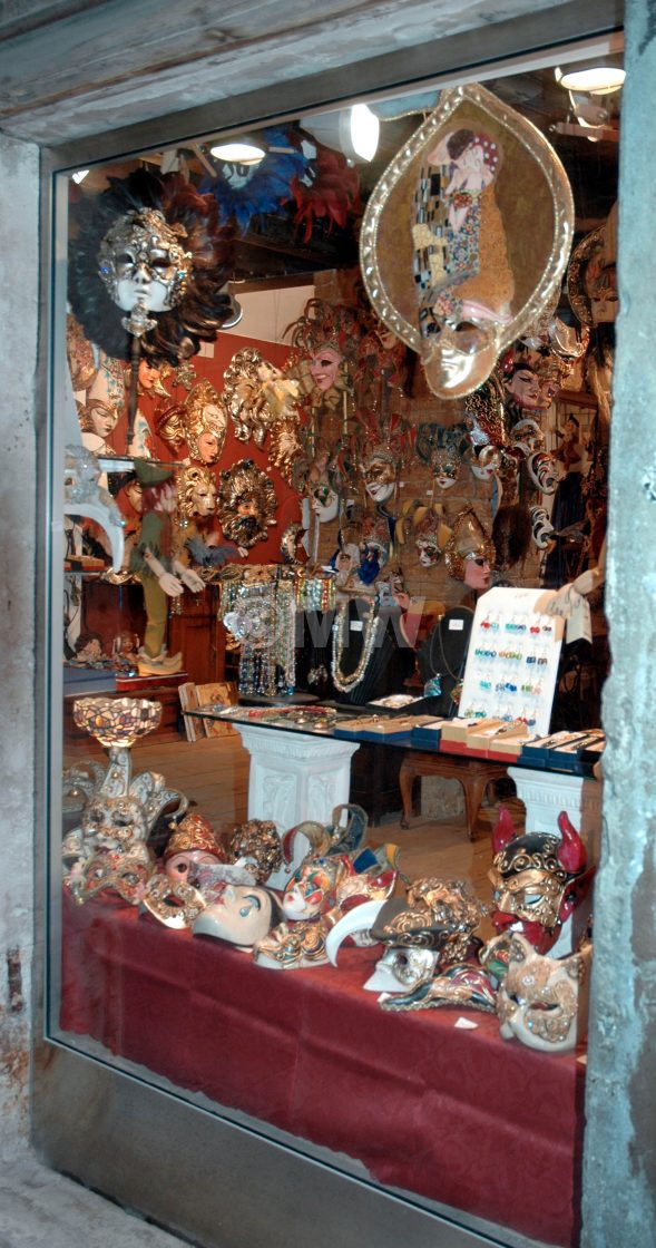 "Carnival mask shop" stock image