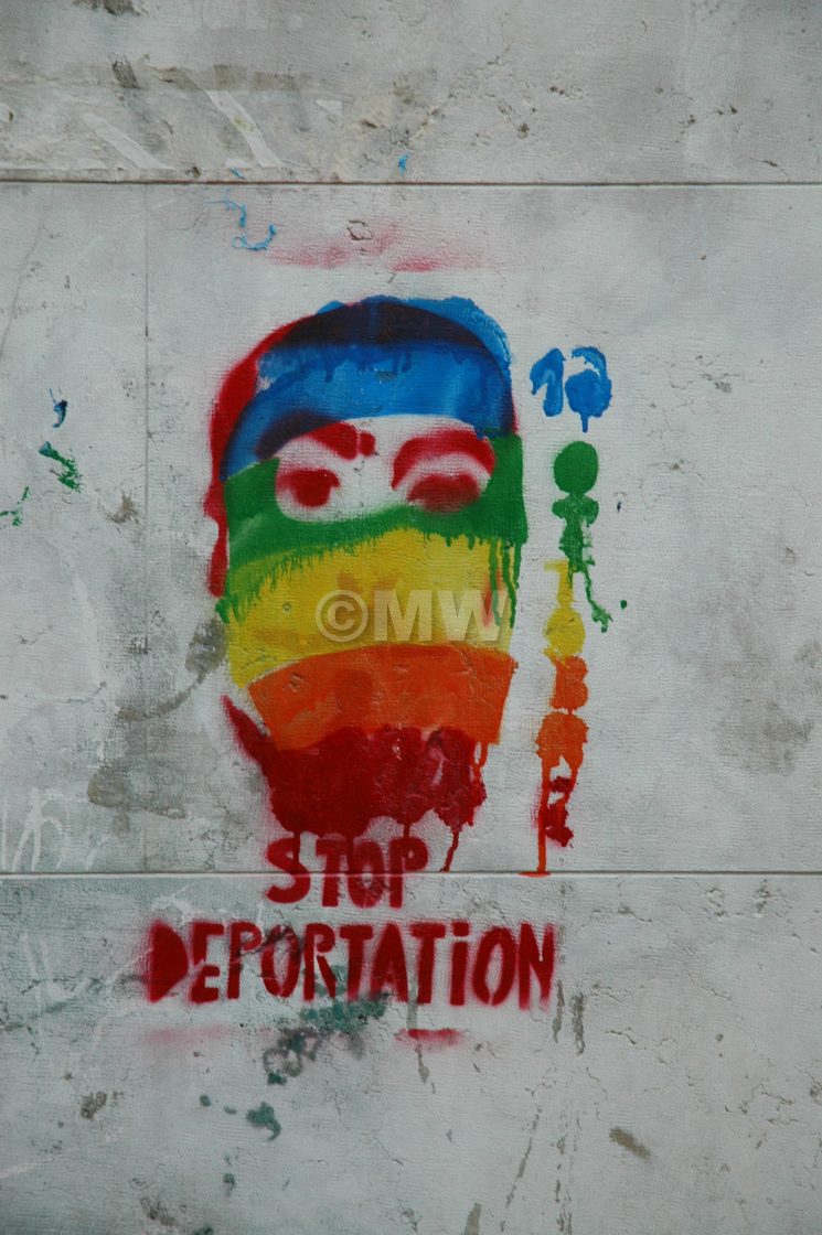 "“Stop Deportation”" stock image