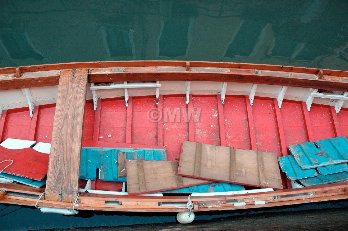 "Red-bottomed boat" stock image