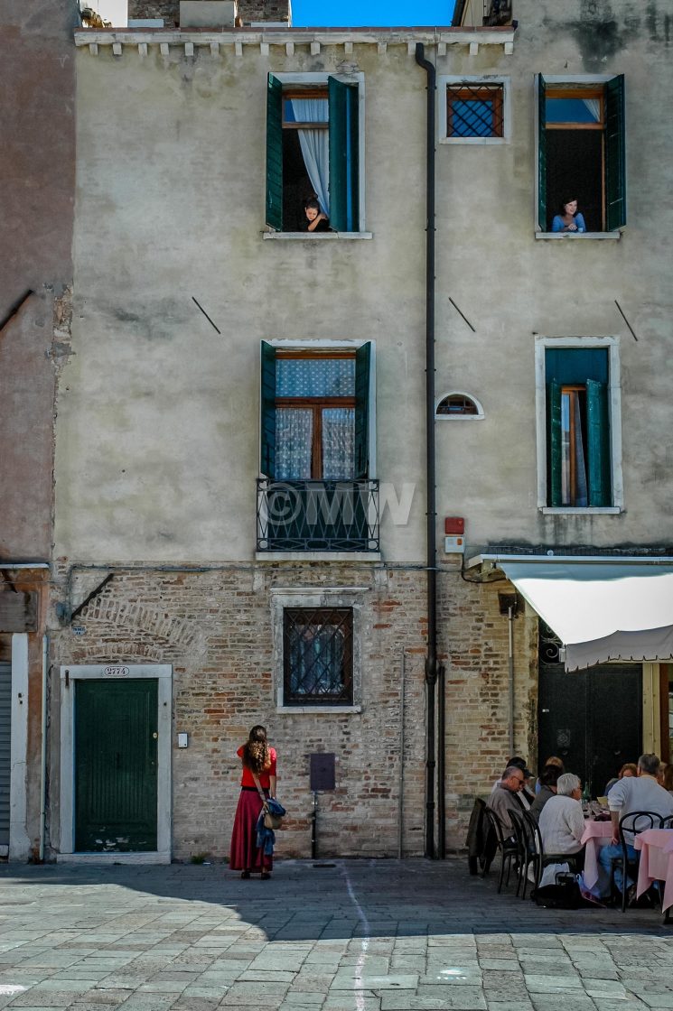 "Venetians chatting" stock image