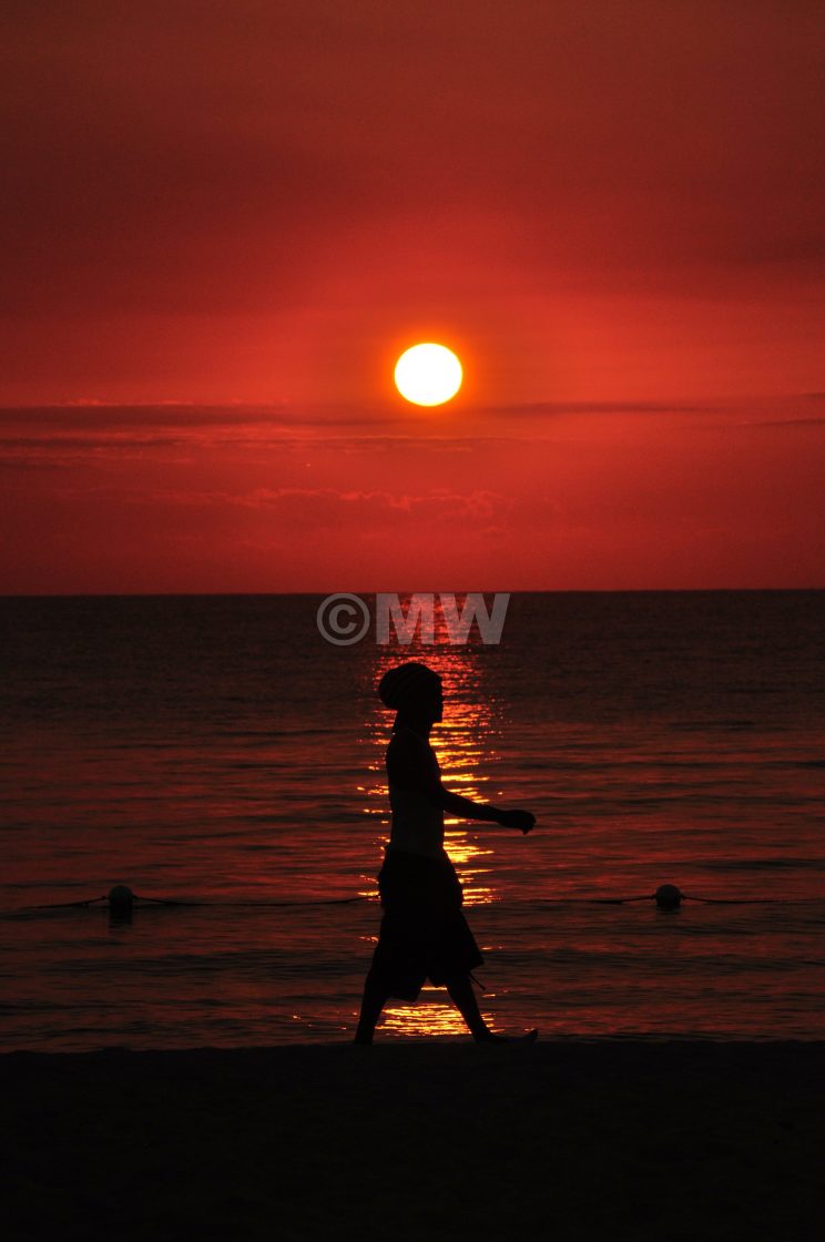 "Rastaman Sunset" stock image