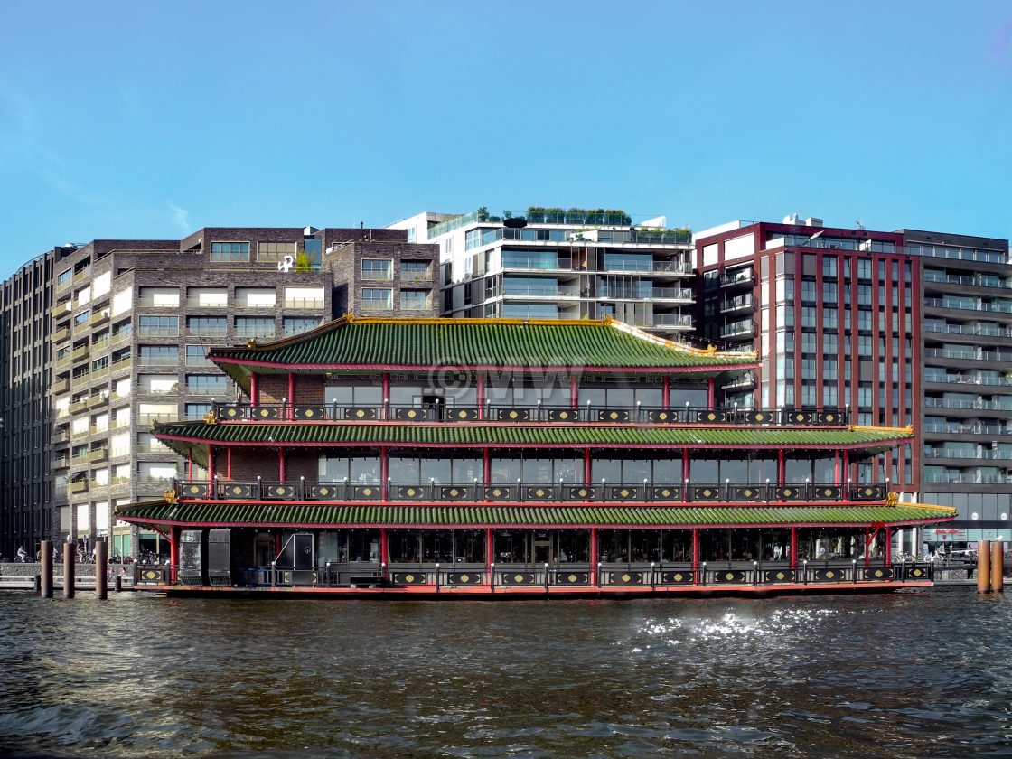 "Chinese restaurant barge" stock image