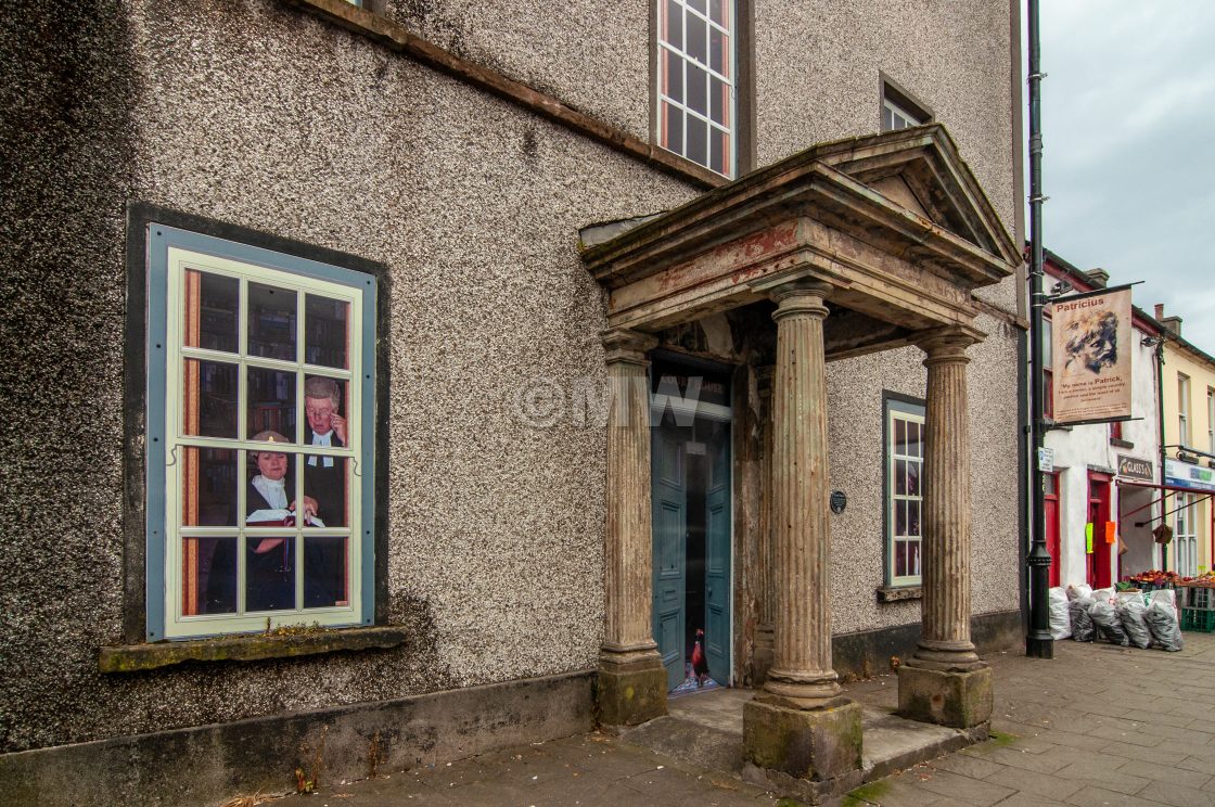 "Old courthouse & murals" stock image