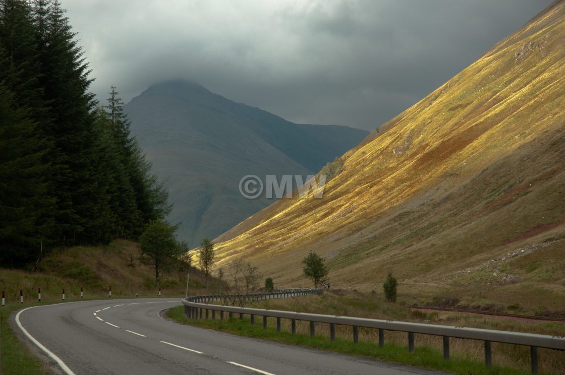 "Road to Glen Coe" stock image