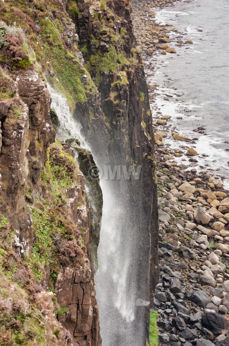 "Waterfall detail, Kilt Rock, Skye" stock image