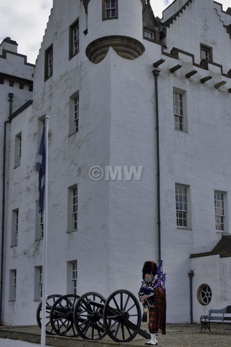 "Blair Atholl Castle detail" stock image