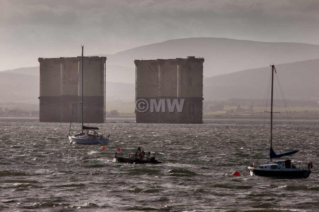 "Oil drilling platform "legs"" stock image