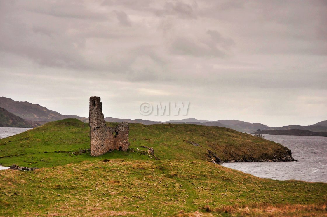 "Ardvreck Castle ruin" stock image