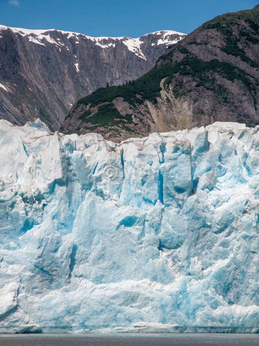 "North Sawyer Glacier face" stock image