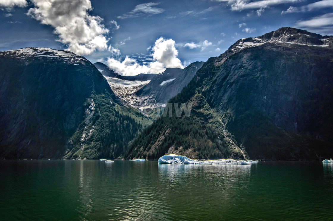 "Mountains with hanging glacier" stock image