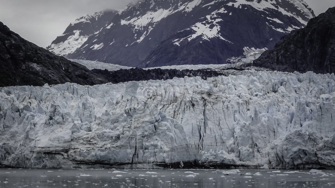 "Margerie Glacier face, Glacier Bay, Alaska" stock image