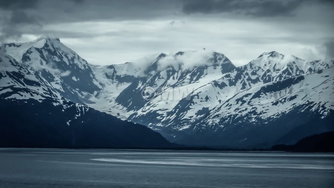 "Turnagain Arm & mountains" stock image