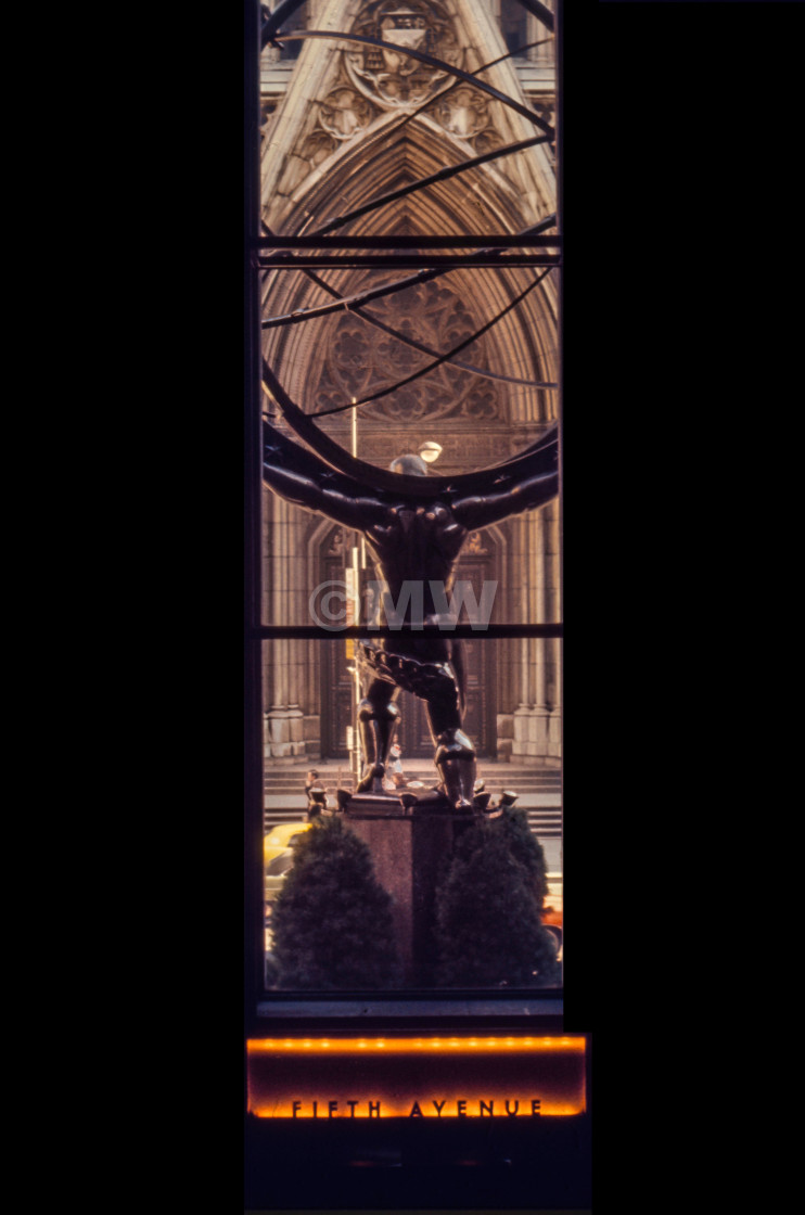 "Atlas statue & St. Patrick's Cathedral" by David Halperin - $35.24 "Atlas statue & St. Patrick's Cathedral" stock image