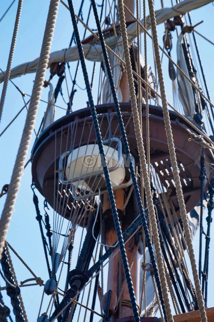 "Rigging, Kalmar Nyckel" stock image