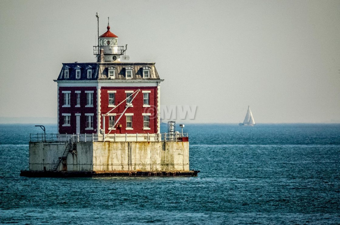 "New London Ledge Lighthouse" stock image