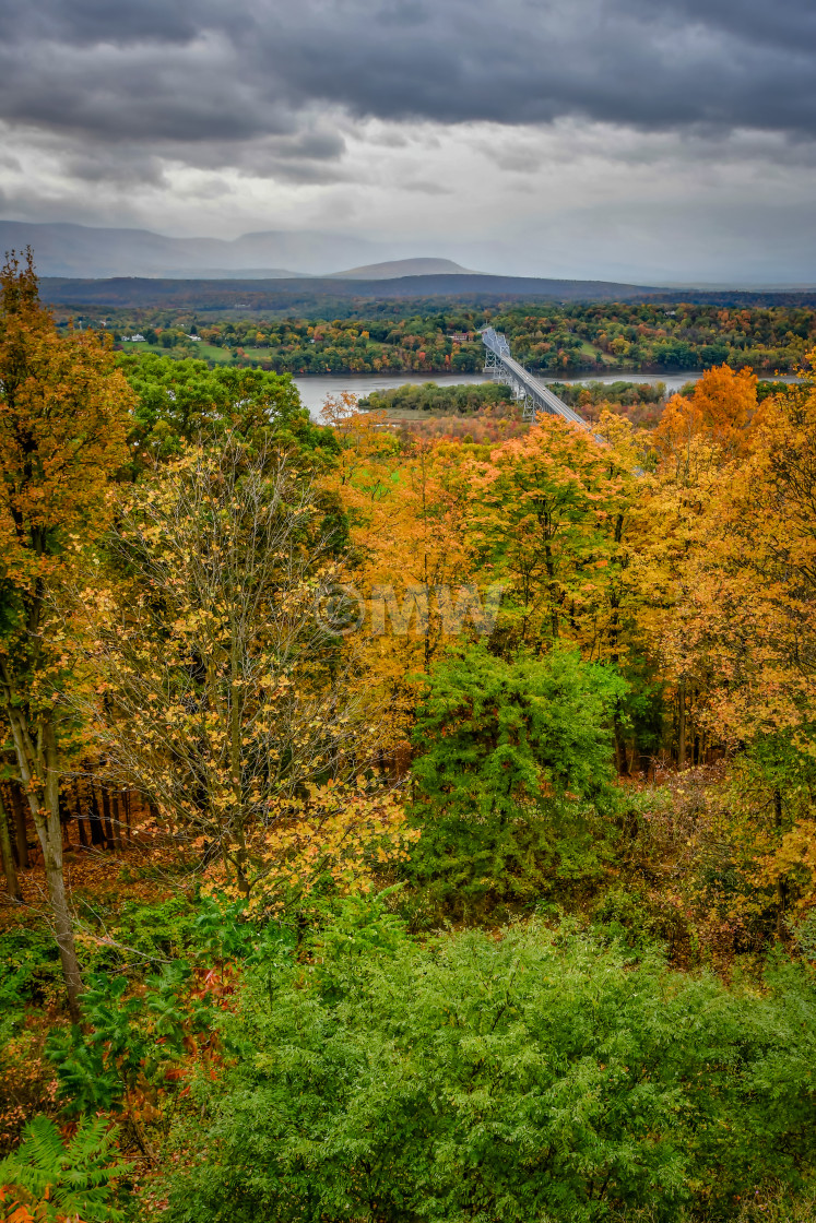 "Hudson River & Rip van Winkle Bridge" stock image