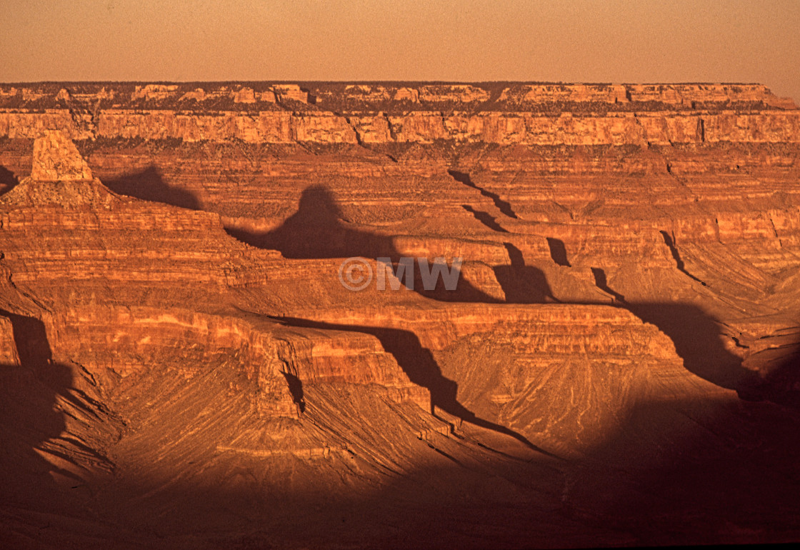 "The Grand Canyon at sunset" stock image