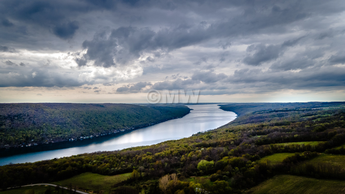 "Skaneateles Lake aerial" stock image