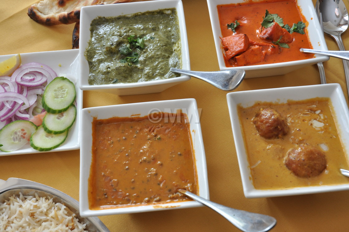 "Indian curries" stock image