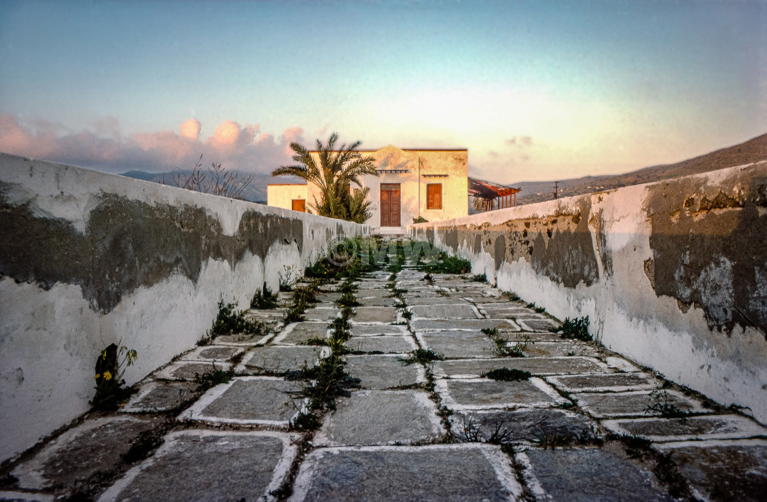 "Abandoned house, Kambo valley, Ios 1977" stock image