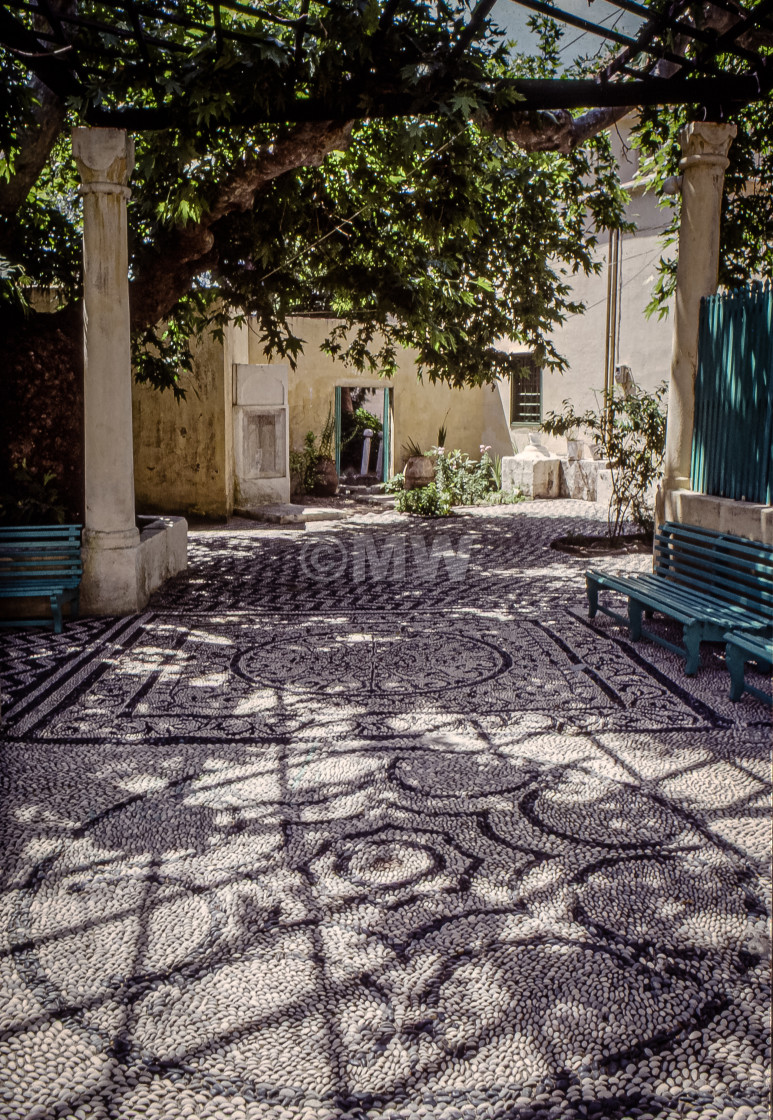 "Villa Cleobolus courtyard" stock image