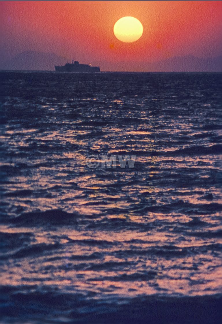 "Aegean sunset" stock image