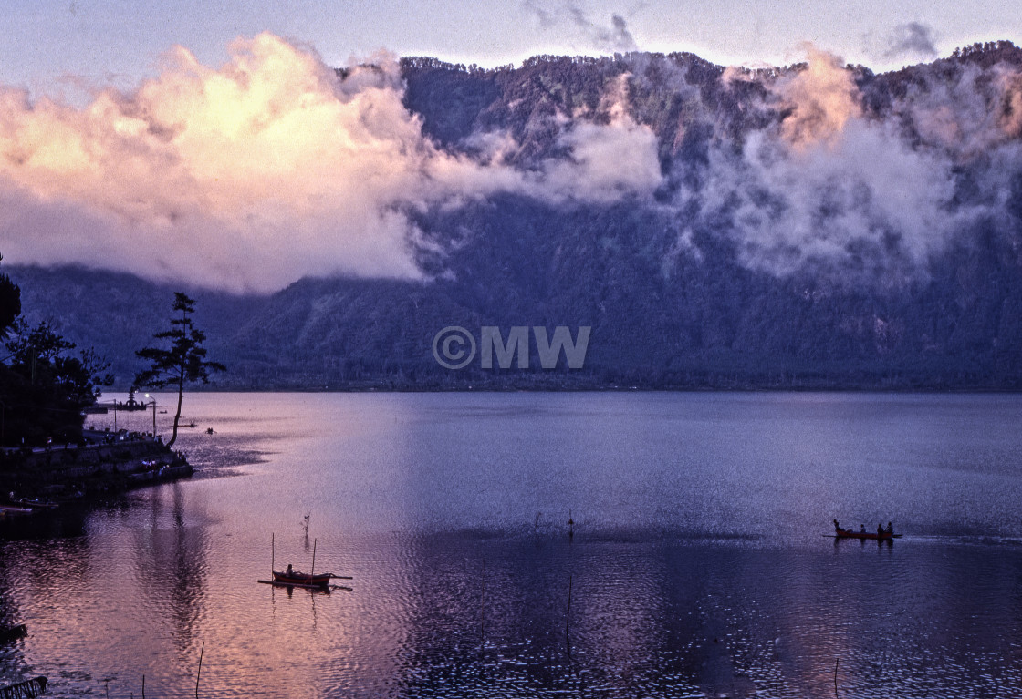 "Lake Bratan (Danau Beratan), dusk" stock image