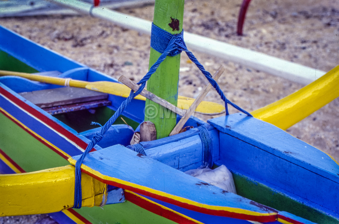 "Jukung boat detail" stock image