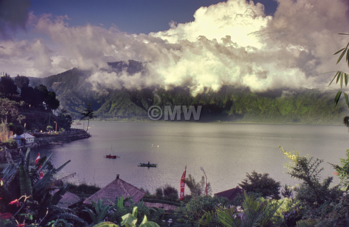 "Lake Bratan (Danau Beratan), dusk" stock image