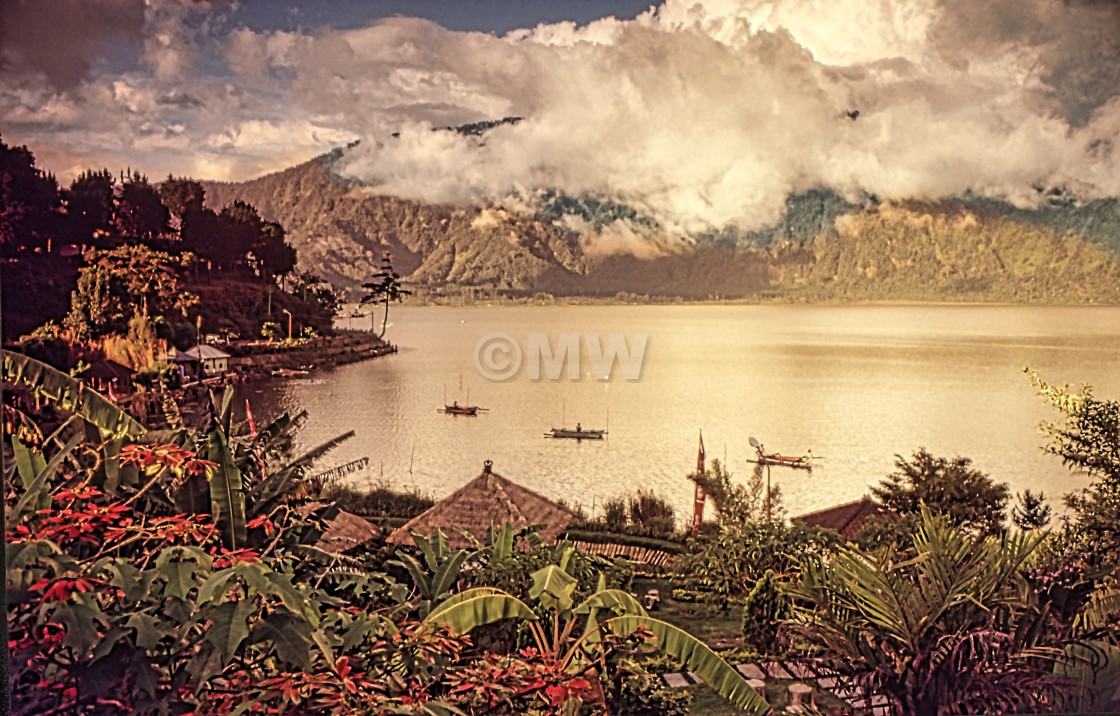 "Lake Bratan (Danau Beratan), dusk" stock image