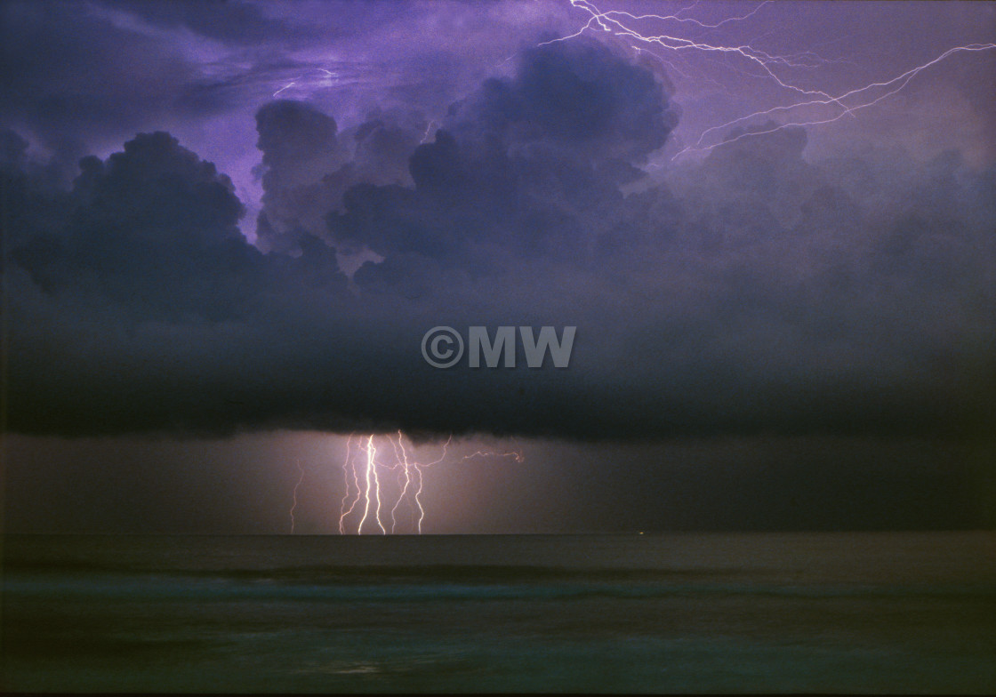 "C 046.33-E3 Lightning Storm at Sea.jpeg" stock image