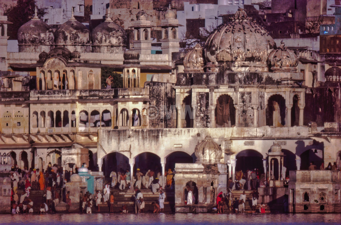 "Pushkar bathing ghats" stock image