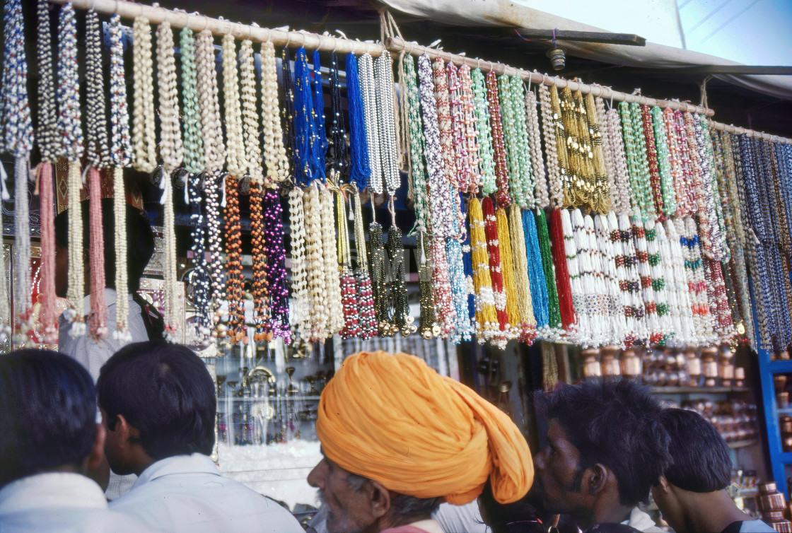 "Pushkar Mela Camel-halter (Gorbandh) stall" stock image